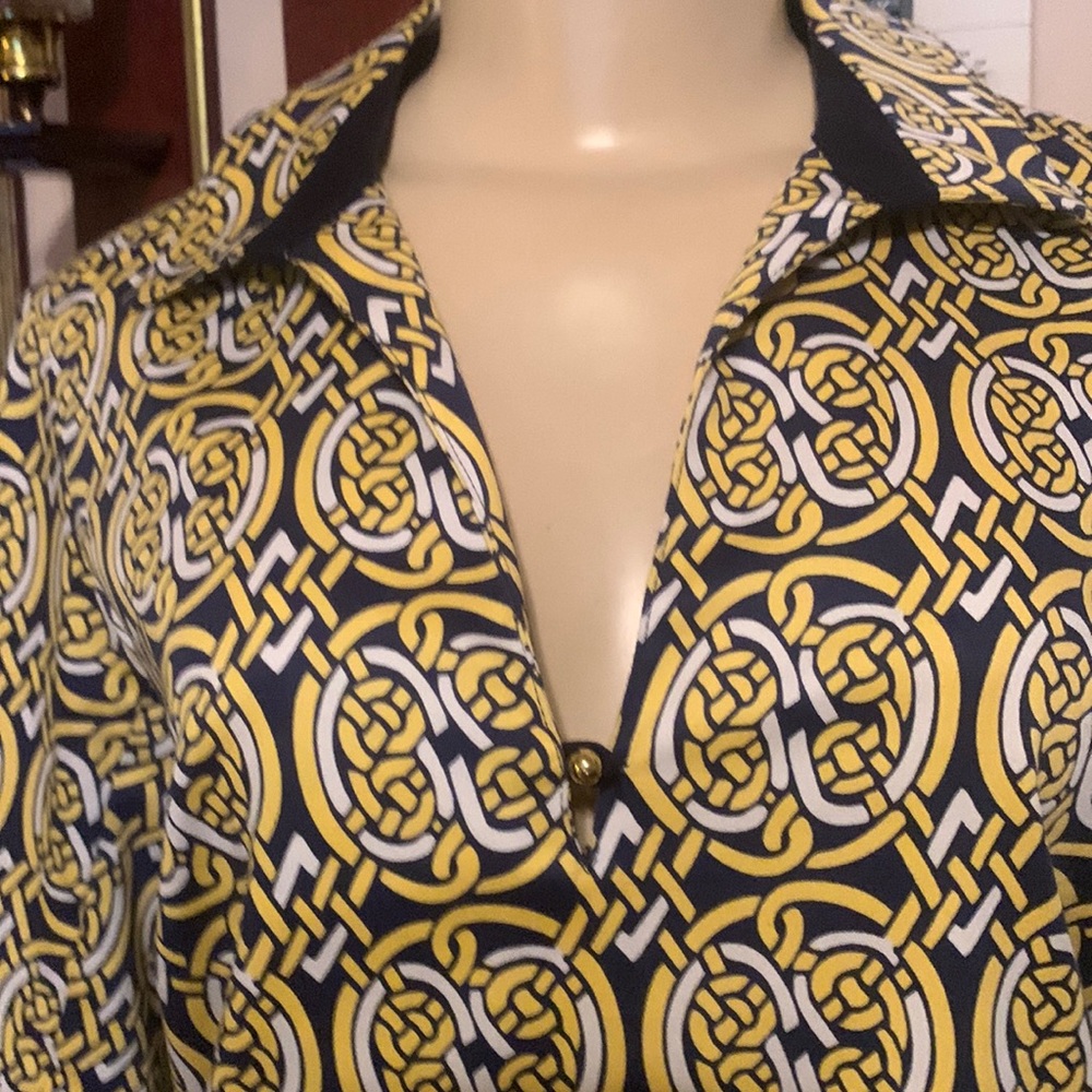 Elizabeth McKay, yellow/blue/ white beautiful piece
